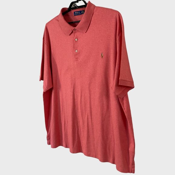 Polo By Ralph Lauren Big & Tall Soft Cotton Polo Shirt Light Red Men's Size 3XB - Picture 2 of 10